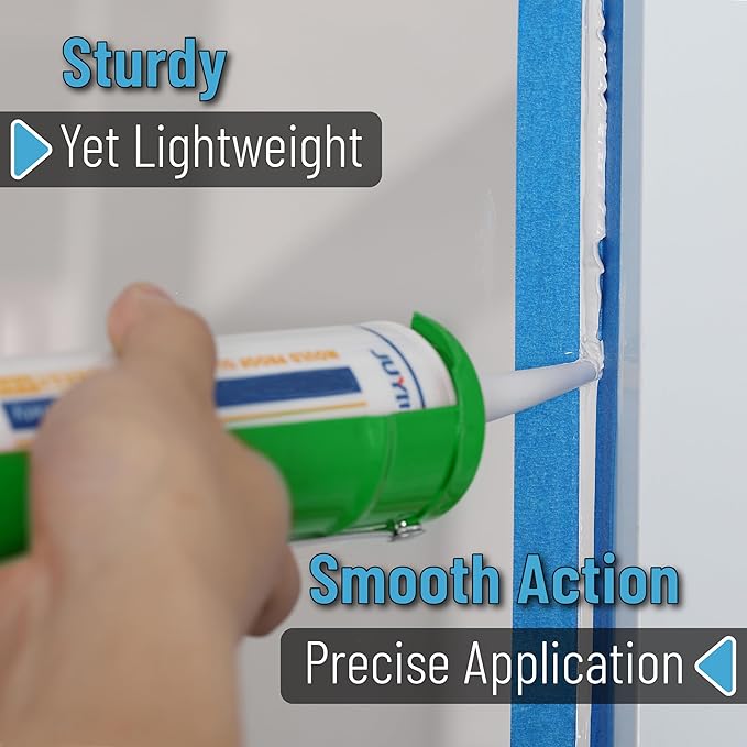 Bates- Caulking Gun, 10:1 Thrust Ratio, Green, Caulking Tool Gun, Caulk Gun No Drip, Hand Caulking Guns, Silicone Gun, Caulking Gun Tool, No Drip Caulk Gun, Caulk Guns, Caulking Gun Dripless