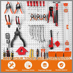 HORUSDY 309 PCS Pegboard Hooks Assortment Kit – 17 Types Heavy Duty Peg Board Hooks & Organizer Accessories – Fits 1/8 & 1/4 Inch Pegboard Durable Metal Wall Hooks for Garage Kitchen Workshop