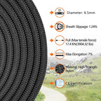 AOLEBA 8.5mm Static Climbing Rope, Outdoor Rock Climbing Ropes, Heavy Duty Rappelling Rope for Fire Rescue, Escape, 10M(32Ft) 20M(64Ft) 30M(96Ft) Ice Climbing Equipment & Parachute Accessories