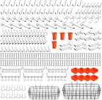 Pegboard Organizer Accessories Kit 264 PCS, Peg Board Hooks Assortment with Bins, Cups, Baskets for 1/4in Pegboard Wall Organizer, Garage Organization, Workbench, Craft Room, Hanging Tools