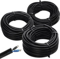Split Loom Wire 1/4" X 25ft, 1/2" X 25ft, 3/8" X 25ft Electric Wires Covers Flexible Wire Loom Tubing Dog Cat Cord Protector Split Cable Sleeves (1/4", 1/2", 3/8" x 25 Ft)