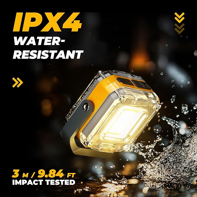 Rechargeable Work Light, 2Pack 1200LM Double-Sided Portable Work Lights with 8 Modes, Magnetic Inspection Light with 1/4" Tripod Mount, 360° Rotatable Stand for Car Repair, Garage, Emergency