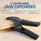 Lot of 4-6" inch Spring Clamp Large Super Heavy Duty Spring Metal All Black - 2.5 inch Jaw opening