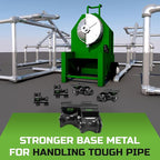 1-1/2"–2" Roller Support Set: Compatible with Greenlee 555 & Current Benders (Part #17984 & 21002), Heavy-Duty Steel Construction