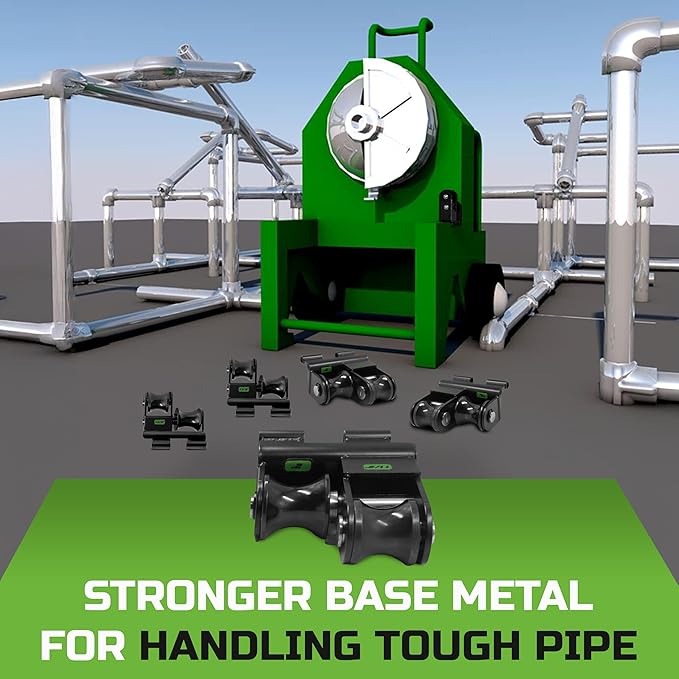 1-1/2"–2" Roller Support Set: Compatible with Greenlee 555 & Current Benders (Part #17984 & 21002), Heavy-Duty Steel Construction