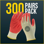 Red Palm Latex-Coated Work Gloves - Cotton/Polyester Shell - Korean Craftsmanship