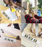 DOWELL Magnetic Torpedo Level Mini Bubble Level Box Spirit Level Alloy Frame 180/90/45 Degree 9-Inch (3, White)