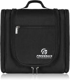 Hanging Toiletry Bag Extra Large Capacity | Premium Travel Organizer Bags For Men And Women | Durable Waterproof Nylon Bathroom, Shower, Makeup Bag For Toiletries, Cosmetics, Brushes