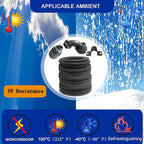 (1/2" Dia * 100 Feet) Yariwiz Black Special Extra Flexible Electrical Conduit Liquid Tight PVC Conduit Kit with 5 PCS Coupling, 5 PCS Elbow and 10 PCS Strap, Sealtight Seal Flex Liquidtight Wire