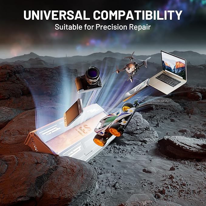 EZARC Electric Screwdriver Set, 181 in 1 Cordless Screwdriver, 3 Torque Settings with 160 Magnetic Precision Bits, Power Screwdriver Repair Tool Kit for Phone Laptop Camera Watch Computer-White