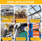 YEARTOP Cordless Rivet Tool for De-Walt 20V Max Battery, Electric Rivet Tool Kit for 3 Size (1/8'', 5/32'', 3/16") Rivets, Blind Pop Rivet Gun with 100PCS 5/32'' Rivets for Metal, Plastic(No Battery)