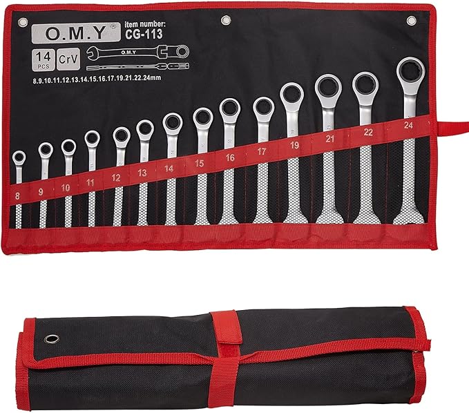 14pcs Wrench Set – Versatile Ratchet Wrenches for Efficient Automotive Repairs - Professional Grade Combination Wrench Set