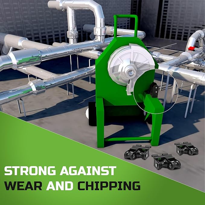 1-1/2"–2" Roller Support Set: Compatible with Greenlee 555 & Current Benders (Part #17984 & 21002), Heavy-Duty Steel Construction