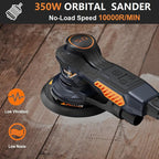 MAXXT Ramdon Orbital Sanders for 6inch, 10000 RPM Electric Orbital Sander with 10PCS Sandpapers, 6 Variable Speed Wood Sander for Woodworking/Sanding/Polishing