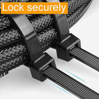 Zip Ties 8 inch Black Zip Ties 1000 Pack, Wire Ties with 50lb Tensile Strength, UV Resistant Cable Ties, Self-locking Plastic Ties for Indoor and Outdoor Use, by Tantti.