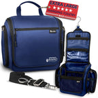 Extra Large Hanging Travel Toiletry Bag for Men and Women - Cosmetic Travel Bag With Shoulder Strap - Waterproof Hygiene Bag with Metal Xxl Swivel Hook and 19 Compartments for Toiletries