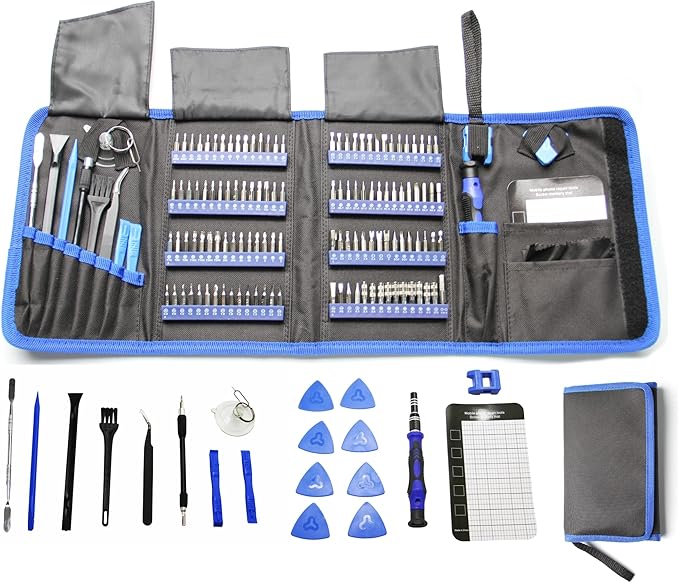 142 in 1 Electronics Precision Screwdriver Set, Professional Magnetic Repair Tool Kit for Mobile Phone, Computer, Watch, Laptop, Macbook, Game Console, Eyeglass,Tablet