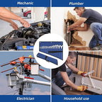 16 Pockets Wrench Roll Organizer, Rolled Tool Pouch Bag with Water Proof Oxford Cloth, Blue