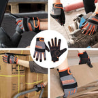 HANDLANDY Work Gloves for Men & Women, Utility Mechanic Working Gloves Touch Screen, Flexible Yard Work Gloves