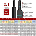 Chanzon 11/32 inch (9mm) Black Heat Shrink Tubing 80Ft Roll 2:1 Ratio Polyolefin Sleeving Wrap 1pcs