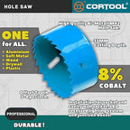 1 Inch Hole Saw with Arbor for Metal and Wood Cutting, Bi-Metal Hole Cutter, 1" Hole Saw Kit for Drywall, Wood, PVC Boards, Fiberglass and Vent Pipes