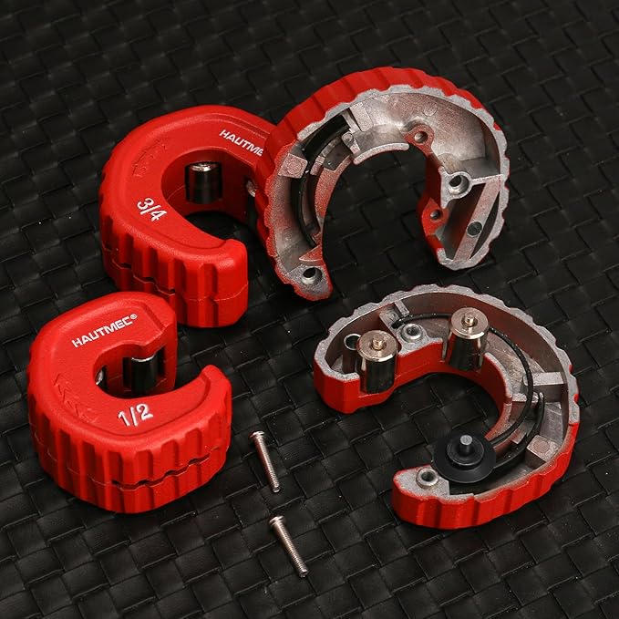 HAUTMEC Pro 3/4 Inch Automatic Copper Tube Cutter - 3/4 in. Maximum Nominal Pipe Capacity (7/8 in. Outer Diameter), for Copper, Aluminum, Brass Tube and Thin-wall Conduit, HT0216-PL