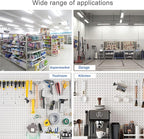 10 Pcs Pegboard Hooks, 6 Inch Peg Board Hooks, Pegboard Pegs Accessories with Rubber Tipped, Double Peg Hook Fit 1/4” Hole, Heavy Duty Tool Utility Hook for Hanging Tools, Bags and More