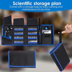 142Pcs Manual Precision Screwdriver Set Ergonomic Electronics Repair Screwdriver with 120 Bits for Repairing Phone Computer Tablet