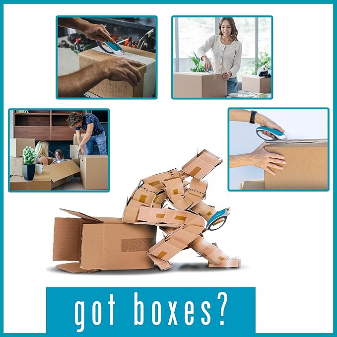 Box Cutter Retractable Utility Knife - Heavy Duty Box Cutter Knife Cardboard Cutter - Box Opener Razor Blades Utility Knife - Box Knife Carpet Cutter with 5 Sharp Blades