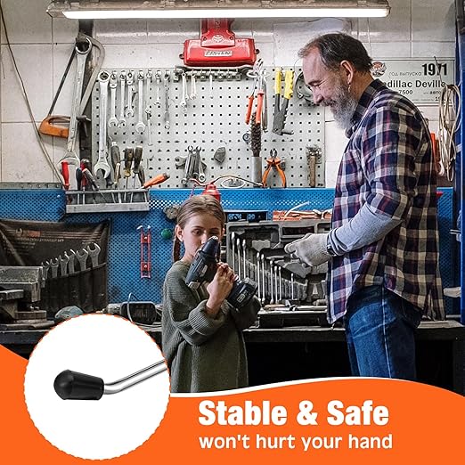 Tatuo 200 Pcs Pegboard Hooks Galvanized Metal Pegs with Rubber Tip Fit 1/4" 1/8" for Garage Store Wall Tool Organization Display(6 Inch)