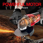 Cordless Angle Grinder Compatible, 4-1/2-Inch,1000RPM Brushless Motor with Cutting/Polishing Wheel Disc,Pin Wrench Kitbox For Metal Wood Polishing,Thin Steel (Red)