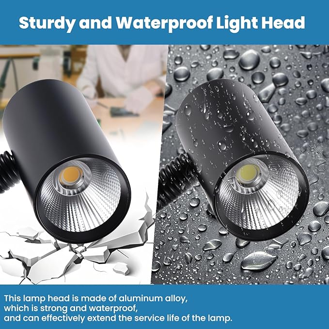 14W Magnetic Work Light, Magnetic Base LED Shop Lamp, Magnetic Task Lights for Lathe,Wood Lathe Tools,Drill Press,Bandsaw,Bench Grinder,Work Bench,Industrial Lighting