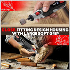 PHALANX Cordless Rotary Tool Kit, 4V 4000mAh Battery, 80 Accessories, 9 Speed Settings, 28000 RPM Max, Type-C Charging (PRT-Black)