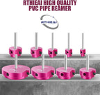 1-1/2 Inch PVC Pipe Reamer, PVC Fitting Saver, Plastic Pipe Fitting Reamer Socket Saver Plumbing Tool for Schedule 40 CPVC ABS Hub, with 3/8-Inch Hex Shaft, Fits Standard 1/2" Drills