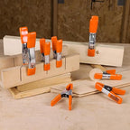 PONY 6-inch, 4-inch Heavy Duty Metal Spring Clamps Set, 2-inch, 1-inch Jaw opening, with Protective Handles and Tips, 10-piece