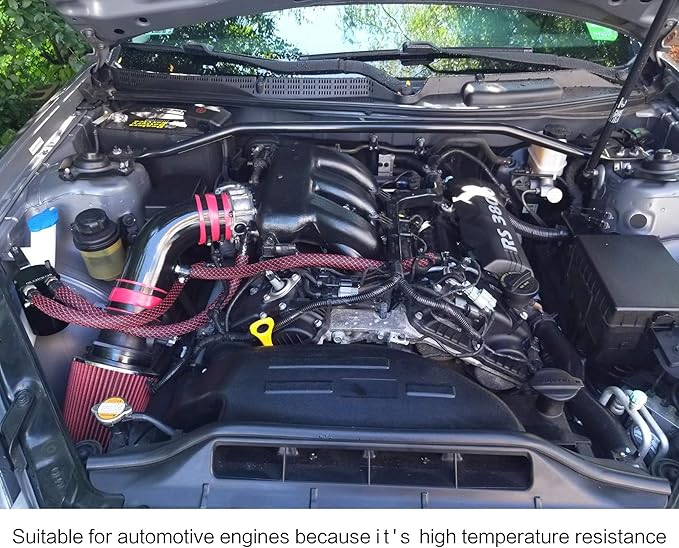 25ft - 1/4 inch PET Expandable Braided Sleeving – BlackRed – Alex Tech Braided Cable Sleeve