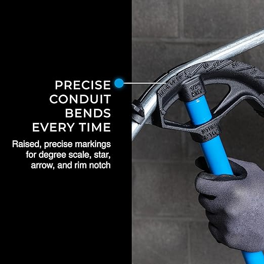 IDEAL Electrical 74-028 Ductile Iron Bender Conduit Metal Pipe Bender w/handle for 1 in. EMT Pipes, Benders