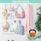 HUHOLE Pegboard Hooks 4 Inch 50PC, Blue Peg Board Hooks, Fit 1/4" or 1/8" Pegboard, Ideal Peg Board Organizer Accessories for Garage Tool Organization, Wall Storage (Blue, 4 Inch)