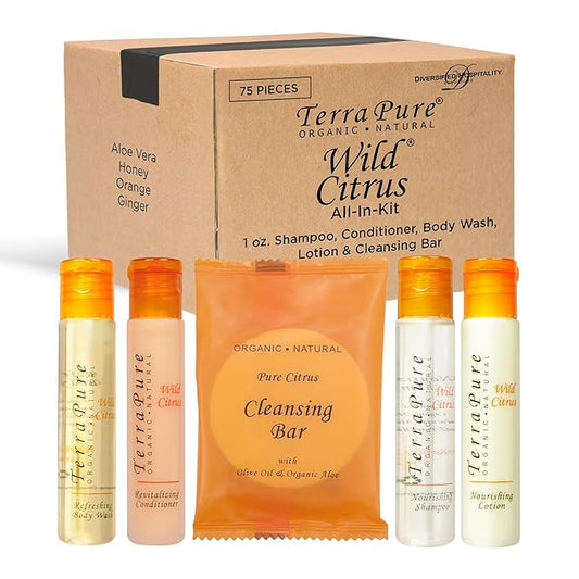 Terra Pure Wild Citrus | 1 oz. Liquids and 1 oz. Bar Soaps | 1-Shoppe All-In-Kit-VeraVaultWomen