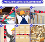 Multi-Function Foldable Level - 28 Inch Foldable Measuring Tool with 4 Easy-Read Level Bubbles 45/90/180, Multi-Angle Measurement Tool for Carpenters, Woodworkers, Fabricators