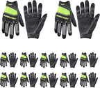 HANDLANDY Mens Work Gloves Touch screen, Utility Mechanic Gloves, Flexible Breathable Fit- Padded Knuckles & Palm
