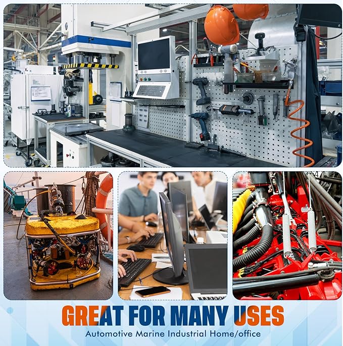 Sasylvia 3/4" x 100 ft Split Wire Loom Tubing Automotive Wire Loom Assortment Split Cable Sleeves Bulk Flexible Electrical Conduit Protective Kit