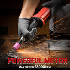 AOBEN Electric Die Grinder 1/4" Collet, 28000 RPM Power Straight Grinder Tool, Heavy Duty Metal Grinding, Polishing, Deburring & Welding Repair, Ergonomic Grip