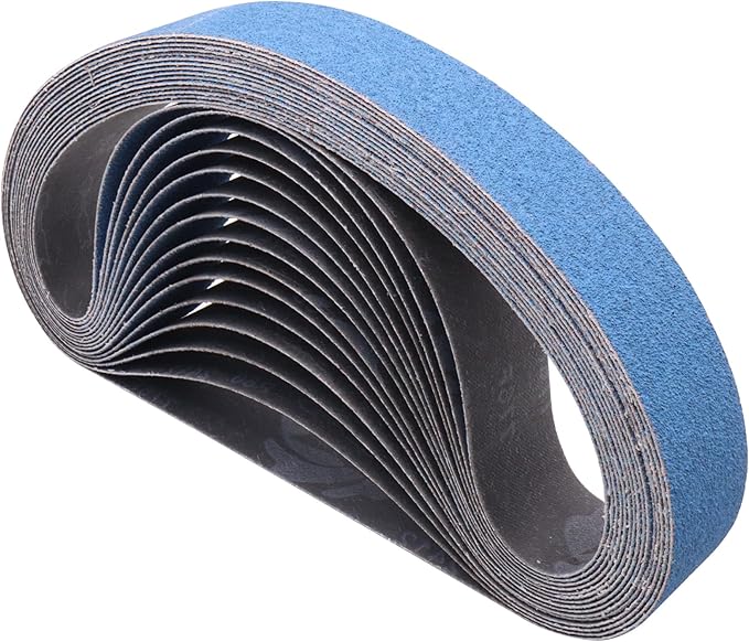 15 Pack 1-1/2 x 30" Zirconia Sanding Belts for Pipe Belt Sander, 1-1/2x30 Inch Sander Belts for Pipe Tube Polisher Sander, 1.5" x 30" Zirconia Metal Grinding Sand Belts for Polishing, 80 Grit