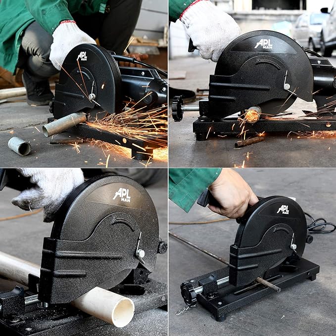 6 Inch Cut off Saw Metal Cutting Chop Saw Miter Saw 45° Angle iron/Rebar/Iron/Plastic Cutting