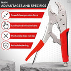 Locking Pliers Wire Cutters Heavy Duty - 8 Inch Clamp Plier Welding Plumping Tool - Stainless Steel Vice Grips Pliers with Curved Jaw & Anti-Slip Handle for Plumbing, Welding, Automotive, Woodworking