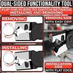 CV Boot Clamp Pliers – Car Hose Clamp Pliers Automotive – 6.97" Forged Steel Tool with Non-Slip Grip and Spring Gate Design for Clic R, Fuel Line, EVAP & Coolant System Clamps, Heavy-Duty Build