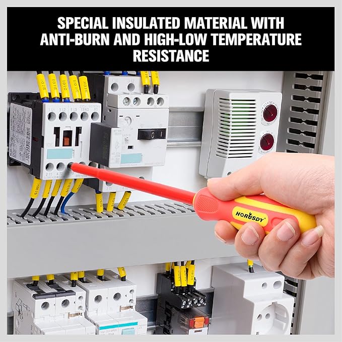 HORUSDY 6-Piece 1000v Insulated Screwdriver Set, Magnetic Tip Electrician screwdriver Set (Insulated Screwdriver Set)