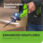 Greenworks 24V Brushless 1" Compact One-Handed Reciprocating Saw (3,000 SPM), Cordless Powered Variable Speed Recip Saw, Battery Not Included