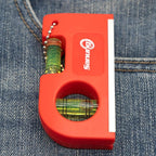 Sanung 2 Pieces Mini Magnetic Horizontal Vertical Pockets Spirit Levels with Keychain Magnetic Pocket Levels with Storage Bag Magnet Spirit Bubble Leveler for Determining Horizontal Vertical Plane